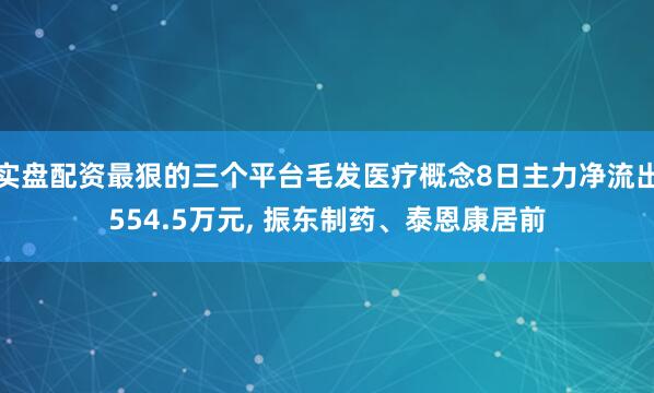 实盘配资最狠的三个平台毛发医疗概念8日主力净流出554.5万元, 振东制药、泰恩康居前